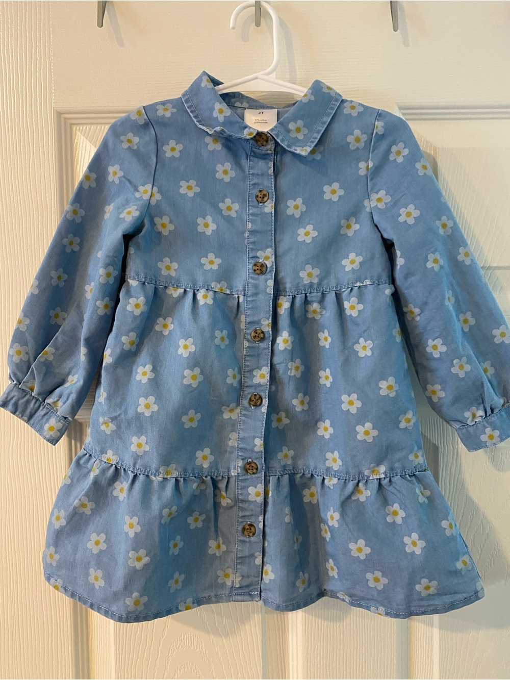 2T Button Up Flower Dress